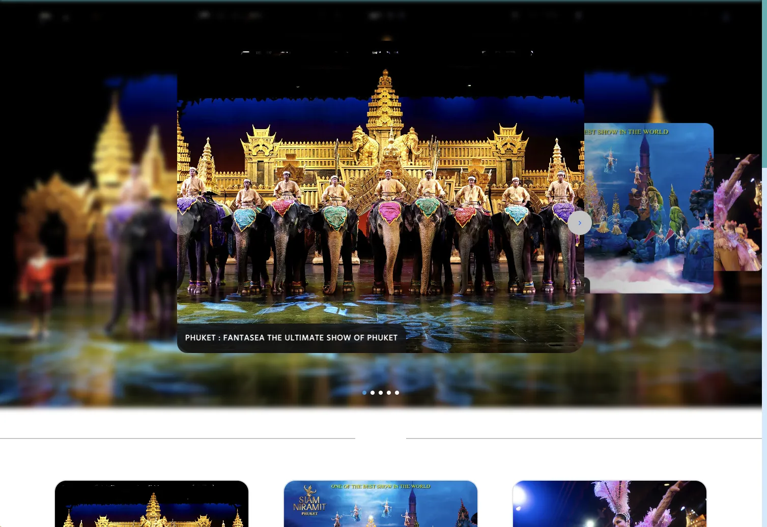Show listing with image carousel